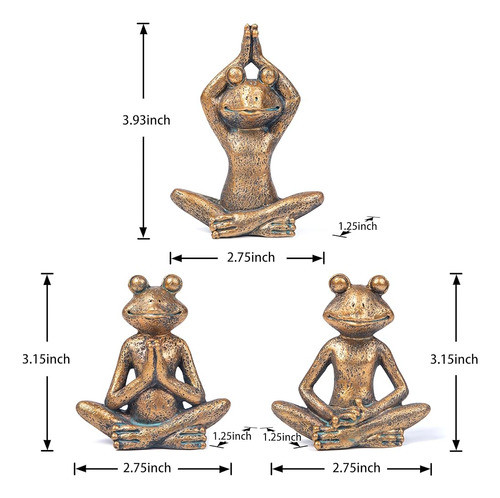 Figuras De Rana Yoga Zen Decoración Rana Estatuas De Yoga Pa 1