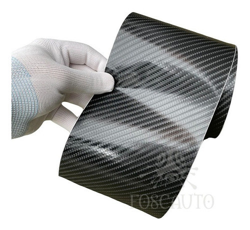 Fita Adesivo Fibra Carbono Preto 4d Envelopa 4,00m X 12cm 0