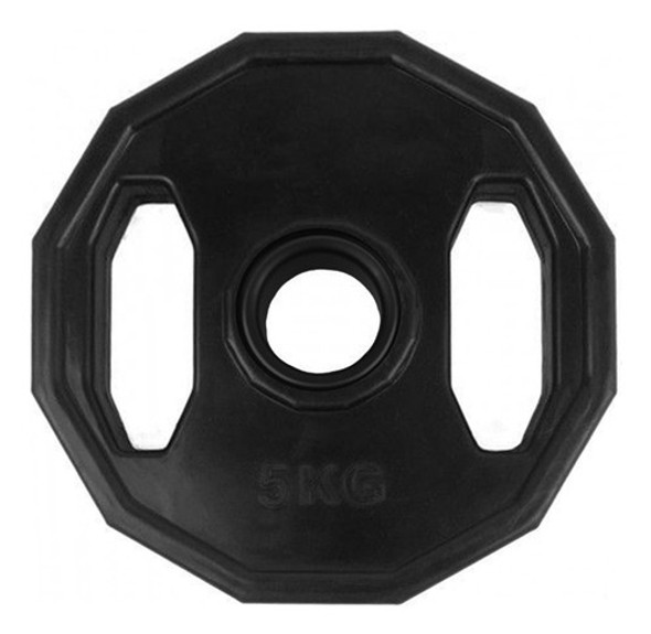 Disco Olimpico 5 Kg Recubierto Goma Quuz X Unidad Agarre 0