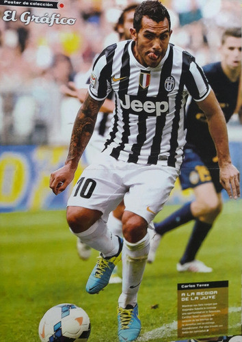 Mini Poster  Carlos Tevez  43 X 30 Satinado 1