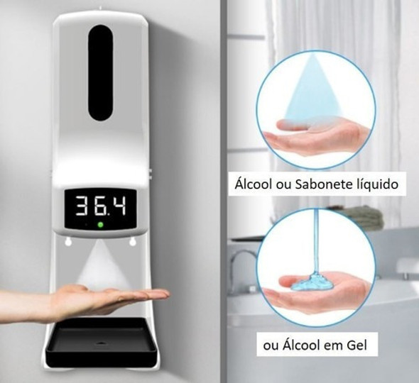Distribuidor Automático De Álcool Em Gel Com Medidor De 1