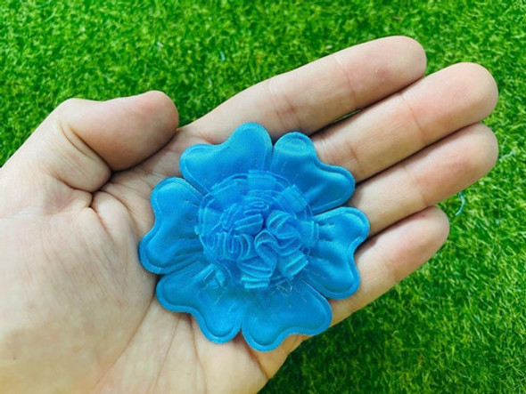 100 Pcs Flor De Tecido Com Rococo 7cm Azul Turquesa 1 100 Pcs Flor De Tecido Com Rococo 7cm Azul Turquesa 1