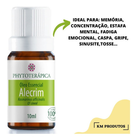 Oleo Essencial Alecrim Para Queda De Cabelo 10ml Phytoterapi 1