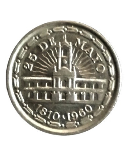 Argentina Moneda 1 Peso Conmemorativa 25 De Mayo 1810/1960 0