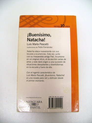 Buenisimo Natacha Luis Maria Pescetti Alfaguara Papel Boedo 1