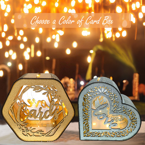 Caixa De Cartão De Casamento 40led Com Caixa De Bebê De 4 M 1