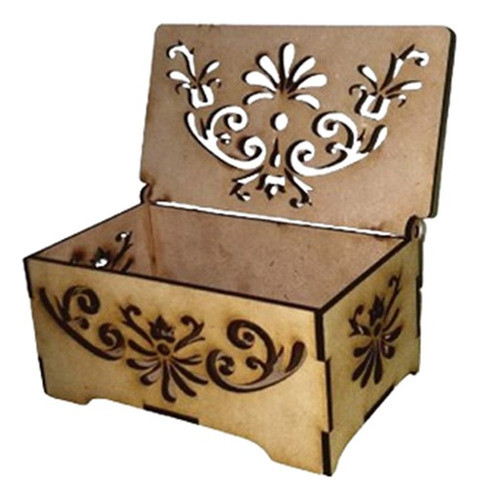 Caja Calada En Fibro Facil Corte Laser Mdf 15cmx8cm X 10unid 0