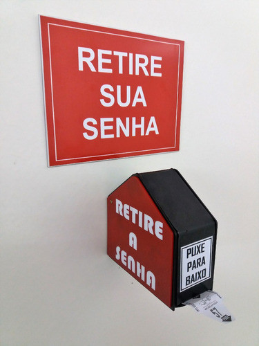 Painel De Senha Slaser 6 Guichê + Kit Dispensador Slaser 1