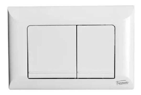 Tapa Tecla Ferrum Dual Deposito Embutir Rectangular Blanca C 0