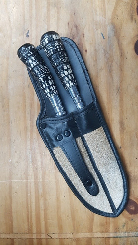 Cuchillo 15 Cm De Hoja  Y Tenedor Con Vaina.. Símil Tatu 1