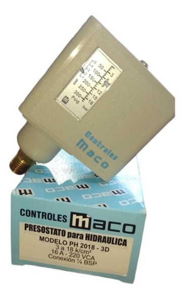 Presostato Maco Hidraulica Ph 2018-3 D 3 A 18 Kg/cm2 0