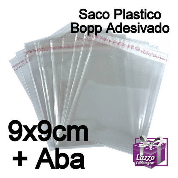 1.500 Sacos Para Joias 9x9 Cm + Aba Adesiva Transparente 0
