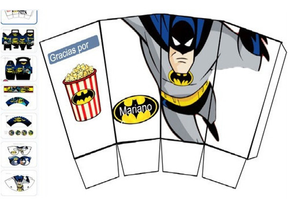 Kit Imprimible Candy Bar Batman 100% Editable Candy Bar 1