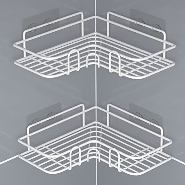 Estantes Esquinero Para Ducha Con Adhesivos Pack 2 Blancos 1 Estantes Esquinero Para Ducha Con Adhesivos Pack 2 Blancos 1