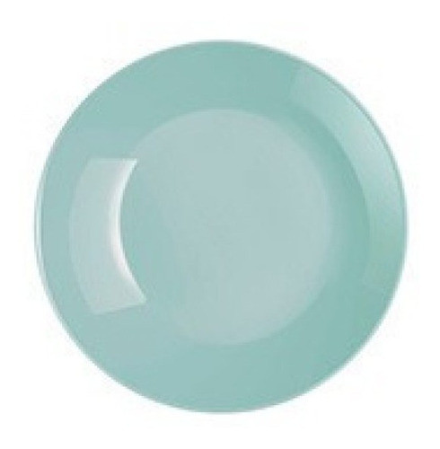 Plato Hondo De Vidrio Color  Turquesa  Made In Francia 0