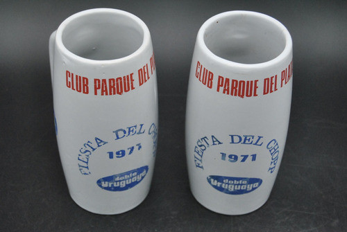 Antigua Jarra Cerveza Parque Del Plata 1971 Vintage Loza 0