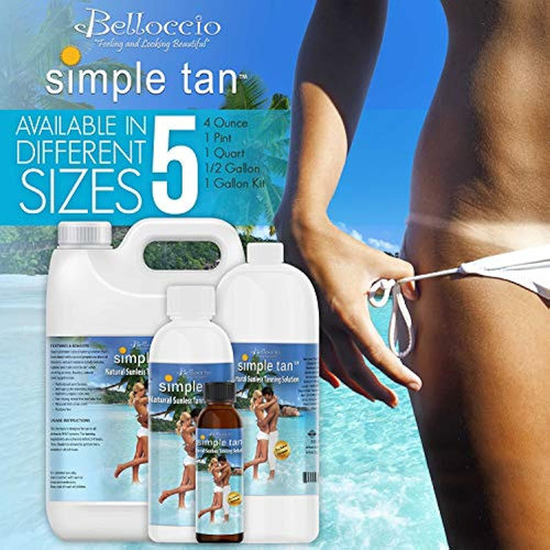 Belloccio Simple Tan Pint Botella De Solución De Bronceado P 0