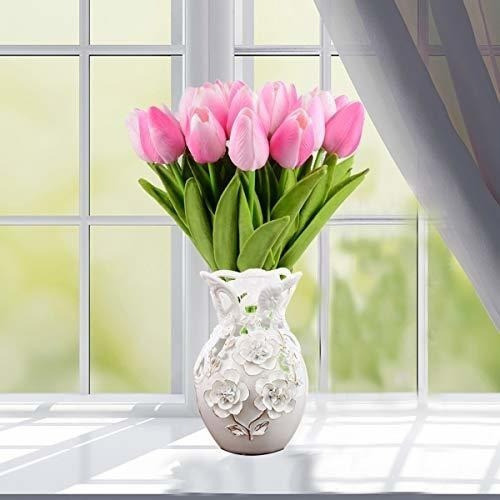 Tulipanes Artificiales De Aspecto Real (20u.) Rosa Intenso 1