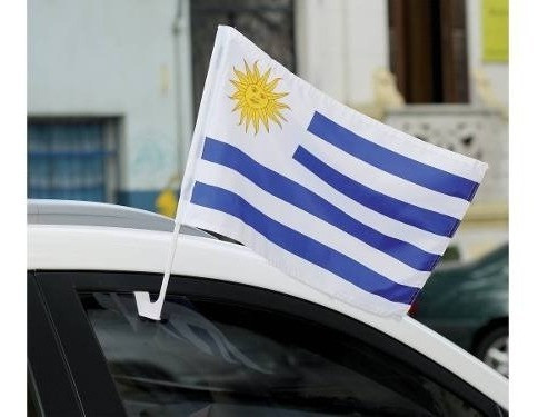 50 Banderas De Uruguay Para Auto - Por Mayor 1