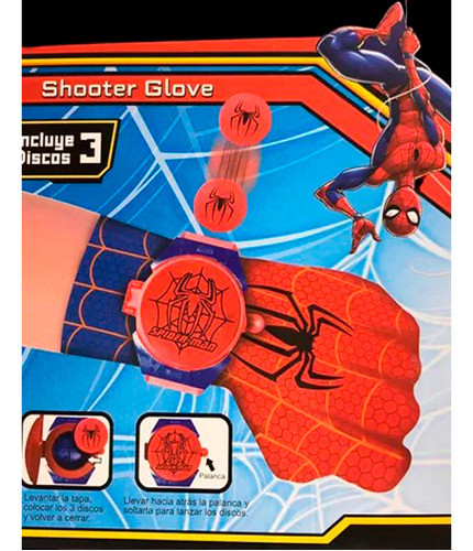 Spiderman Guante Lanzador De Discos Shooter Gloves Ditoys 1