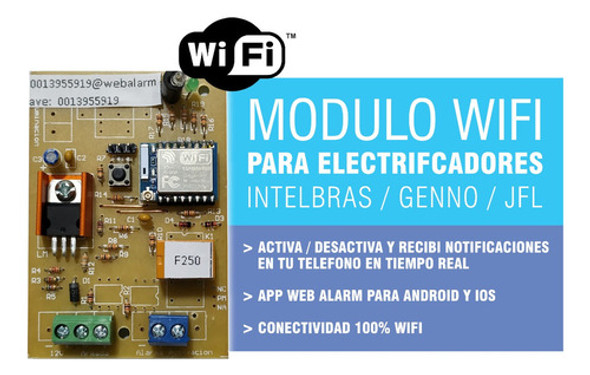 Modulo Wifi P/ Cercos Electricos Intelbras Jfl Genno App 1