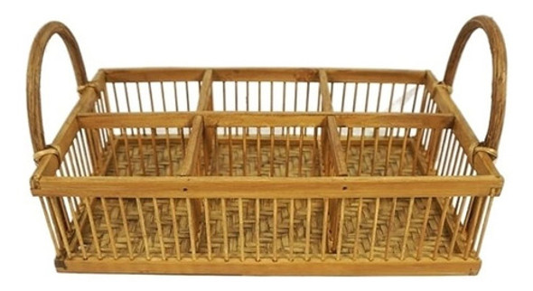 Organizador 6 Divisiones  27x17xh7cm C/asas Bamboo 0