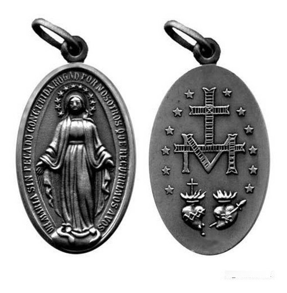 Medalla Milagrosa Grande Plata 900 3.6 Cms Alto 0