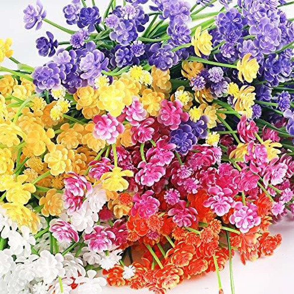 Hatoku 24 Piezas De Flores Artificiales De Primavera Al Aire 1