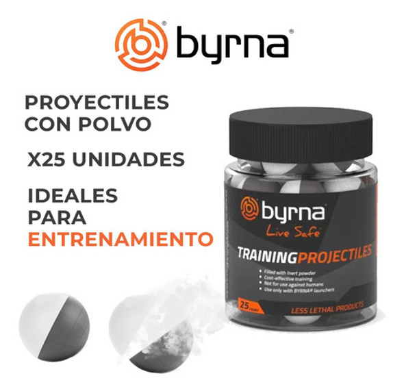 Proyectiles X25 Byrna Rellenos Con Polvo Inerte Pistola Sd 1
