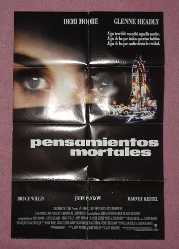 Mortal Thoughts ( Pensamientos Mortales ) Poster Afiche Cine 0