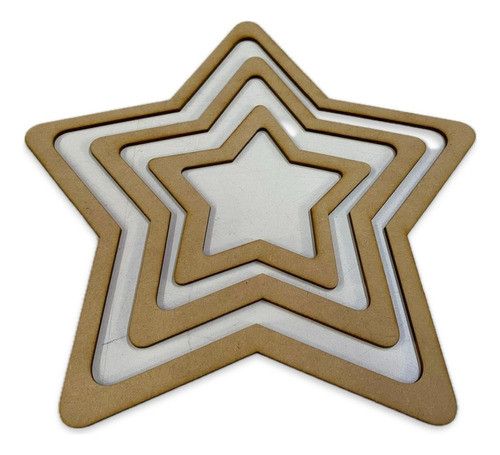 Estrella Aro Arandela Mandala Kit X 20u 11cm Mdf/fibrofacil 0