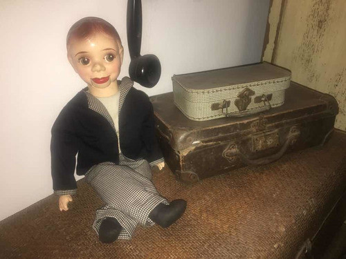 Muñeco Ventriluoco Antiguo 50cm Perfecto Estado No Títere 0