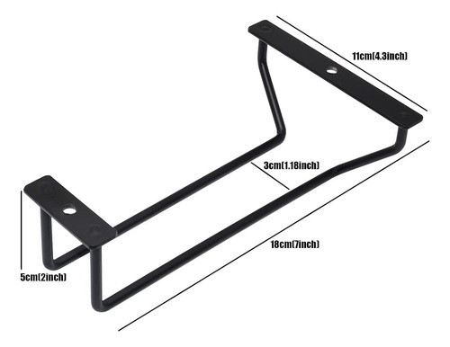 Estante Para Copas De Vino Negro De 7 Pulgadas Zoohot - Sopo 1
