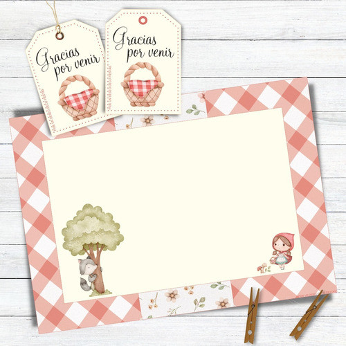 Kit Imprimible Caperucita Roja Personalizado Decoración 1