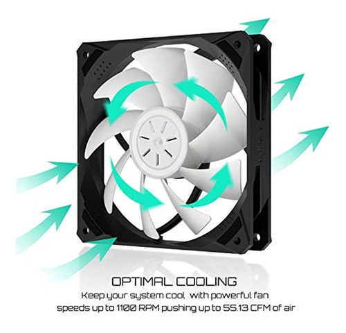 Uphere Ventilador De Caja De 120 Mm, Paquete De 6 Ventilador 1
