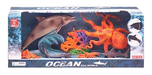 Ocean Sea World Set Grande Pulpo Y Delfin 0