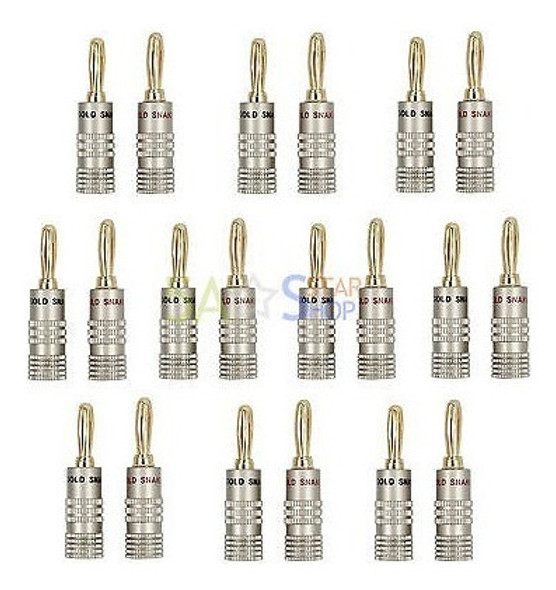 Conector De Enchufe De 20pcs 20 X Altavoz Cable Banana 4mm P 1