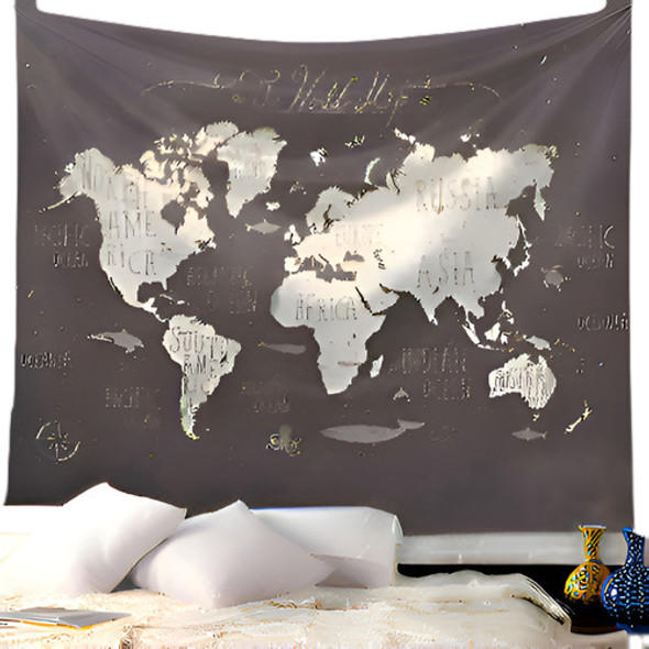Mapa Del Mundo Gris Mandala Tapiz Hippie Colgante De Pared C 0
