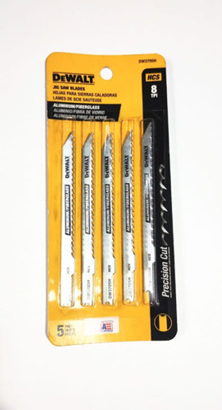 Hojas Sierra Caladora X 5 Unidades Dewalt Dw3705h 8tpi 0 Hojas Sierra Caladora X 5 Unidades Dewalt Dw3705h 8tpi 0