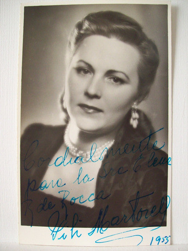 Adp Firma Autografo Dedicado Pili Martorell 1955 0