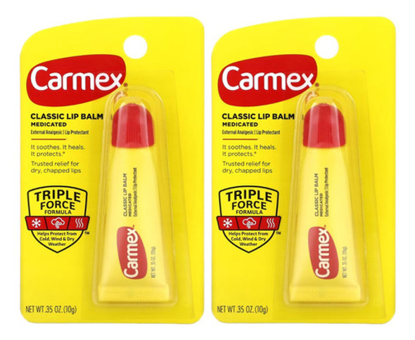Kit 2 Carmex Classic Lip Balm 10g Protetor Labial Importado 0