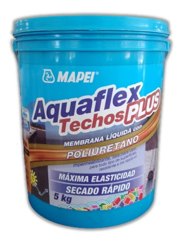 Membrana Líquida Aquaflex Techos Plus Blanco 5k Mapei Sibaco 0