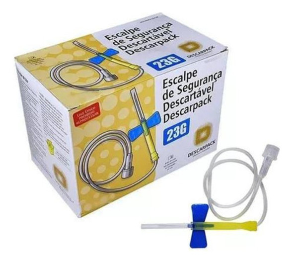 Escalpe De Segurança 23g Descarpack Kit Com 2 Caixas 200uni 1