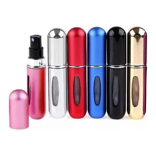 Set X4 Mini Portátil Recargable Perfumero Atomizador Colores 1