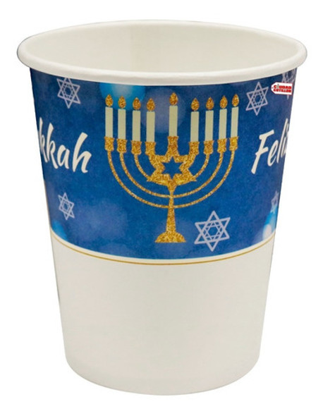 Vasos Descartables Polipapel Hanukkah X 6 - Ciudad Cotillón 0