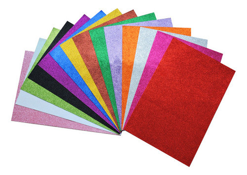 Goma Eva Con Brillantina Glitter Pack X5 Serviciopapelero 0