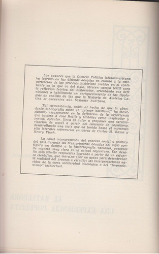 Revista Claeh Batllismo Experiencia Populista Zubillaga 1983 1