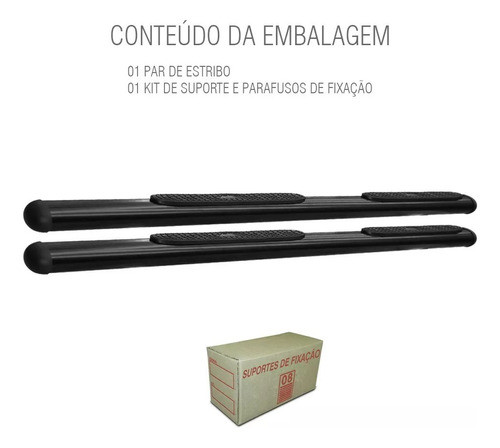 Estribo Sw4 Oval Preto 1
