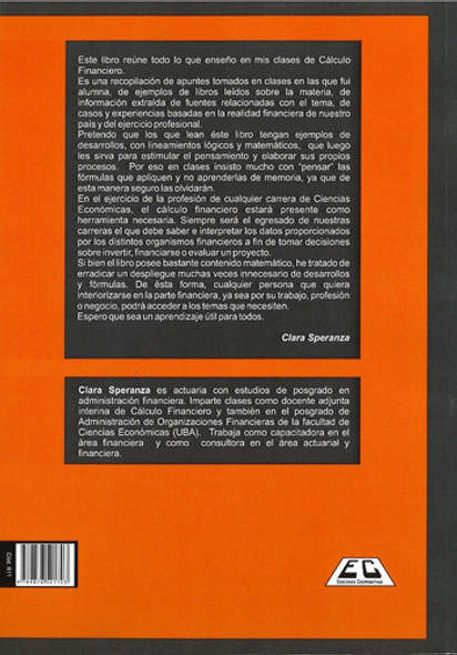 Clases De Cálculo Financiero Clara Speranza 1