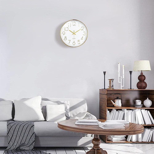 Lafocuse 12 Pulgadas 3d Números Reloj De Pared De Oro Para L 1